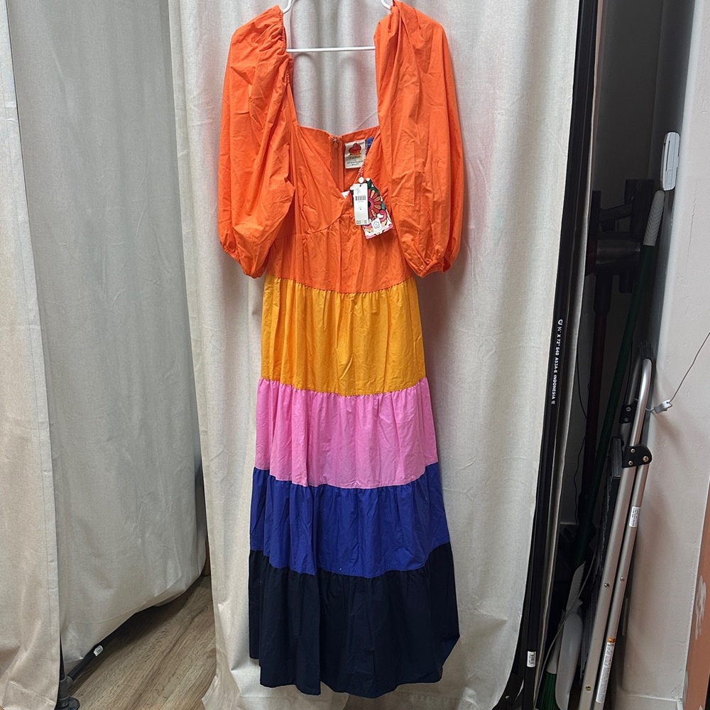 FARM Rio Vibrant Orange Dress